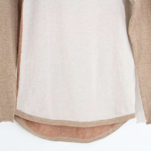 Smartwool Merino Wool Shadow Pine Colorblock Crew Sweater Almond Heather Size XS - Picture 3 of 16